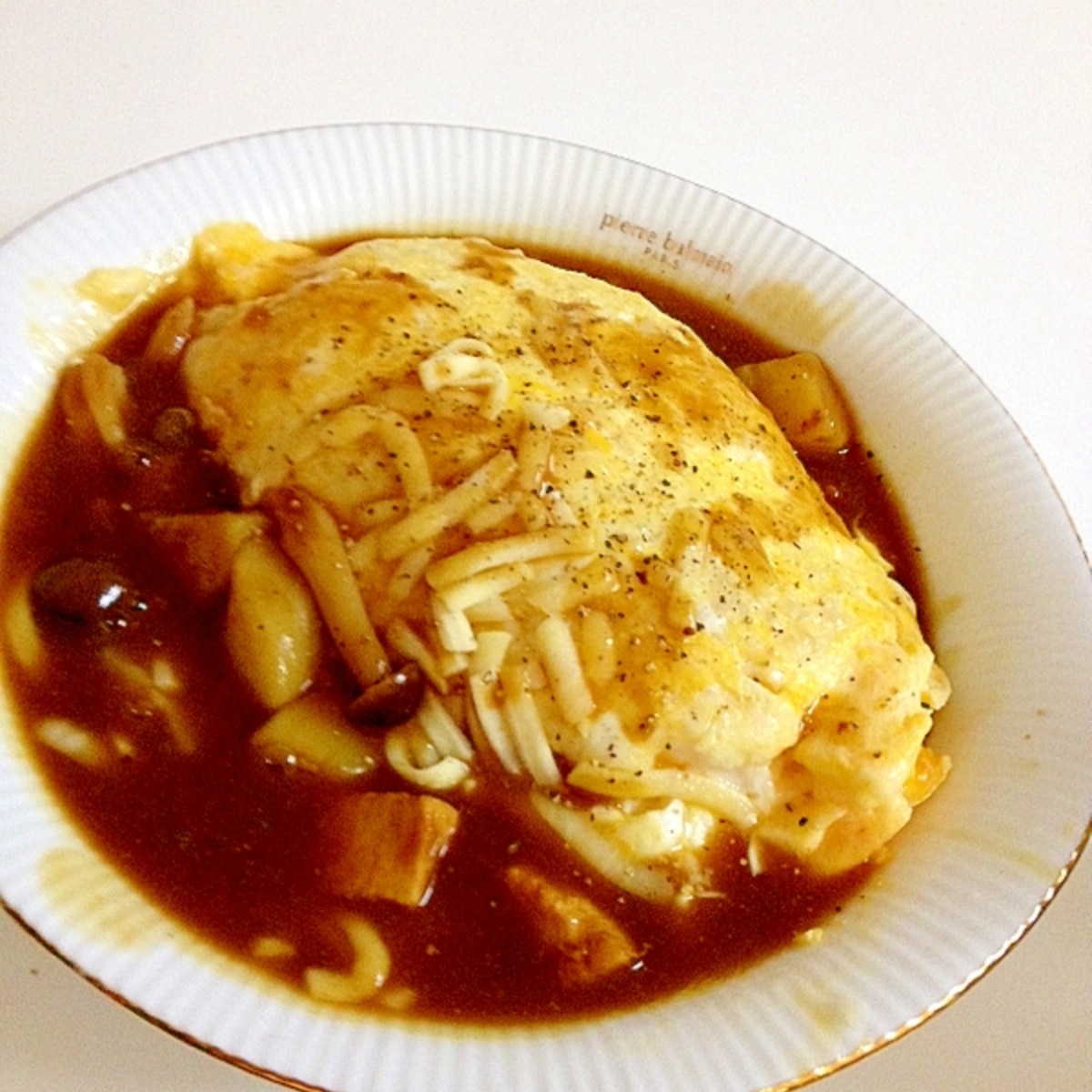 チーズたっぷりオムカレー レシピ 作り方 By とっこ 楽天レシピ